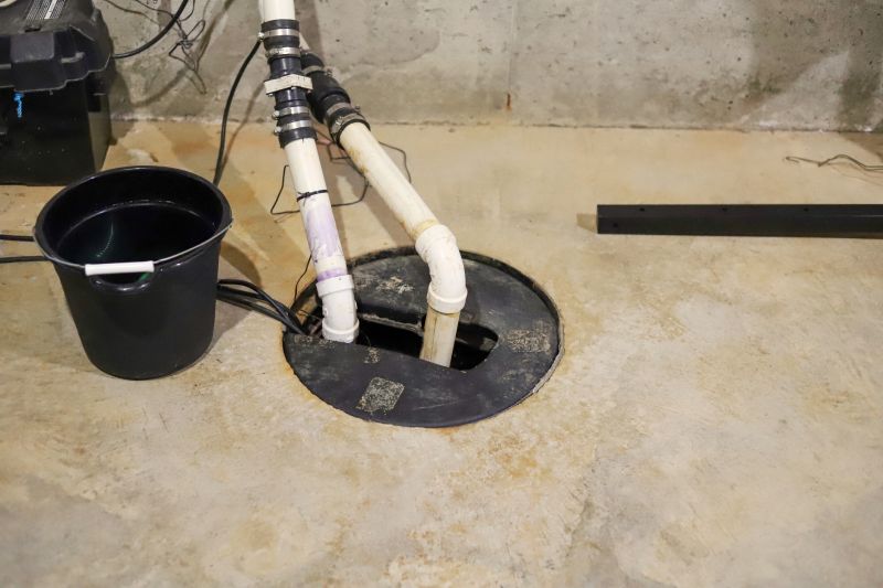 Basement waterproofing setup